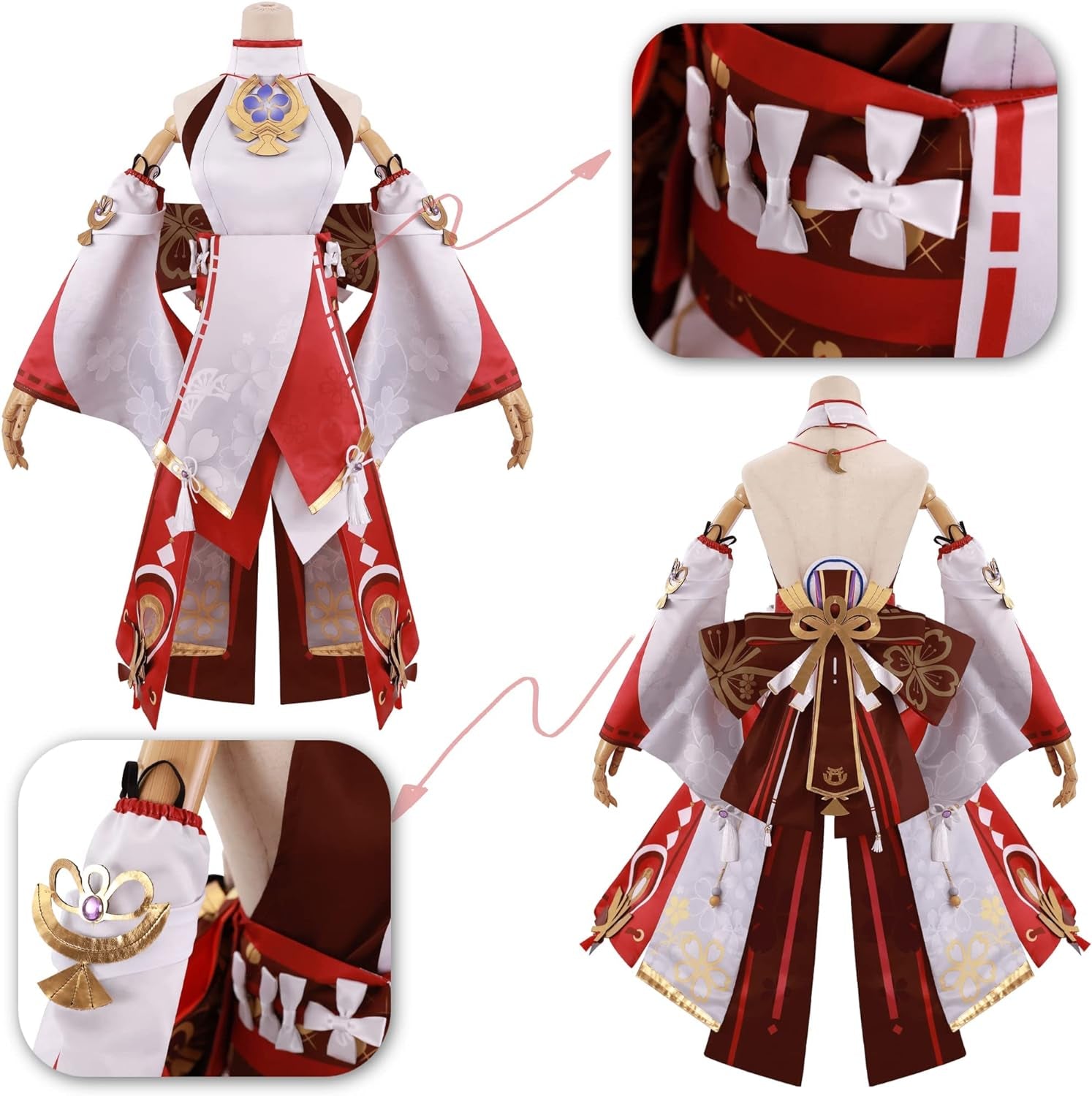 Yae Miko Cosplay Costume Miko Costume Women Kimono Yae Cosplay Outfit